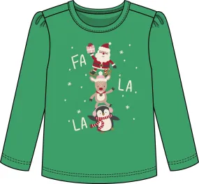 2 Piece Girls Fa La La L/S Top & Leggings