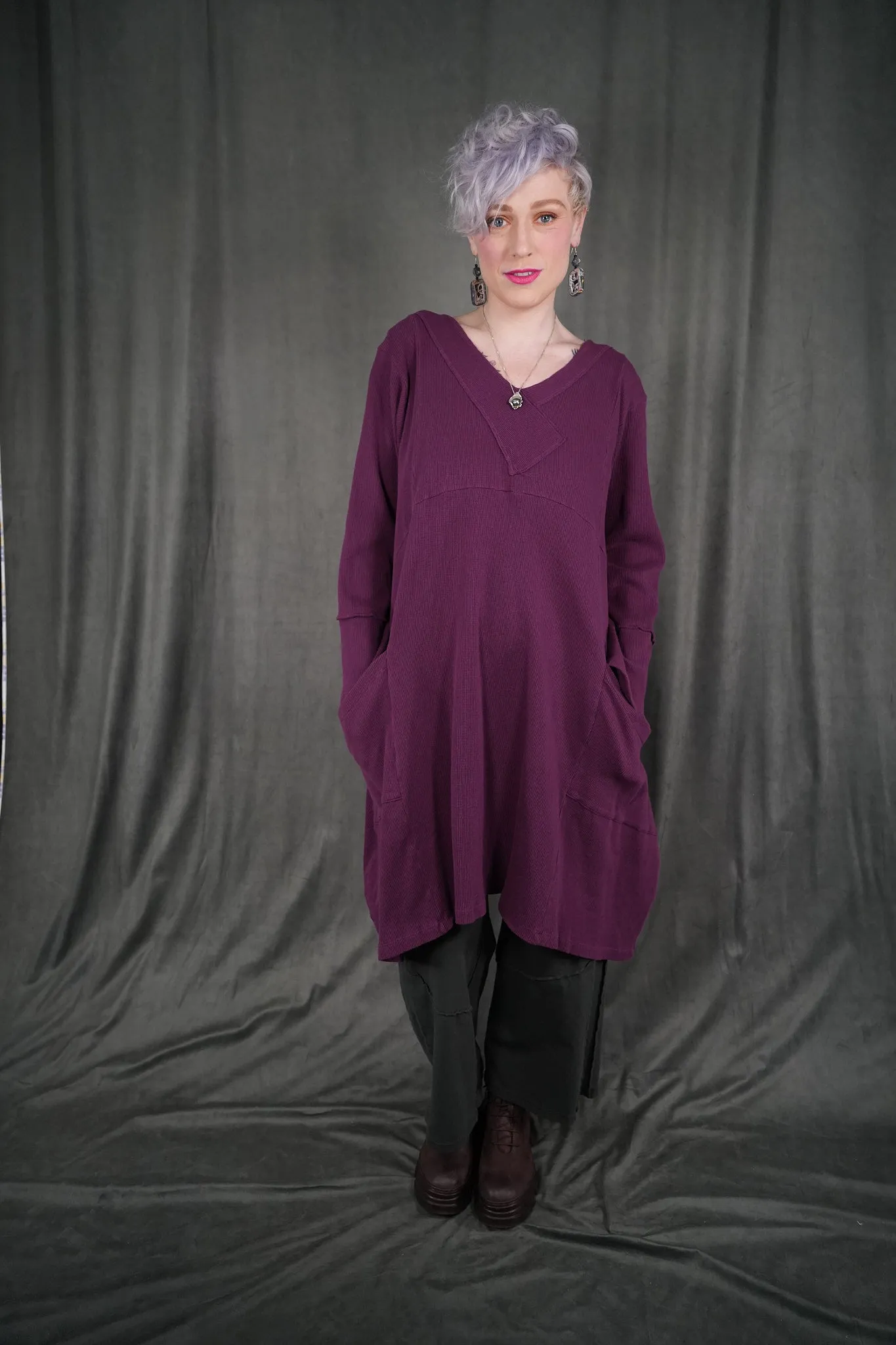 2133 Thermal Urchin Dress Tyrian