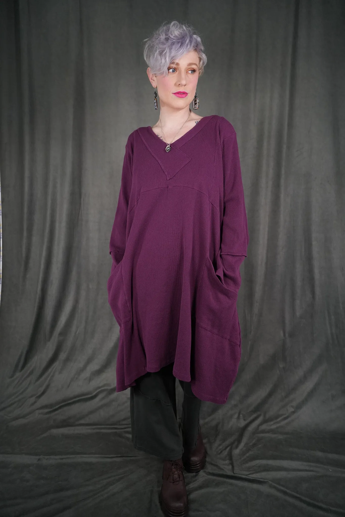 2133 Thermal Urchin Dress Tyrian