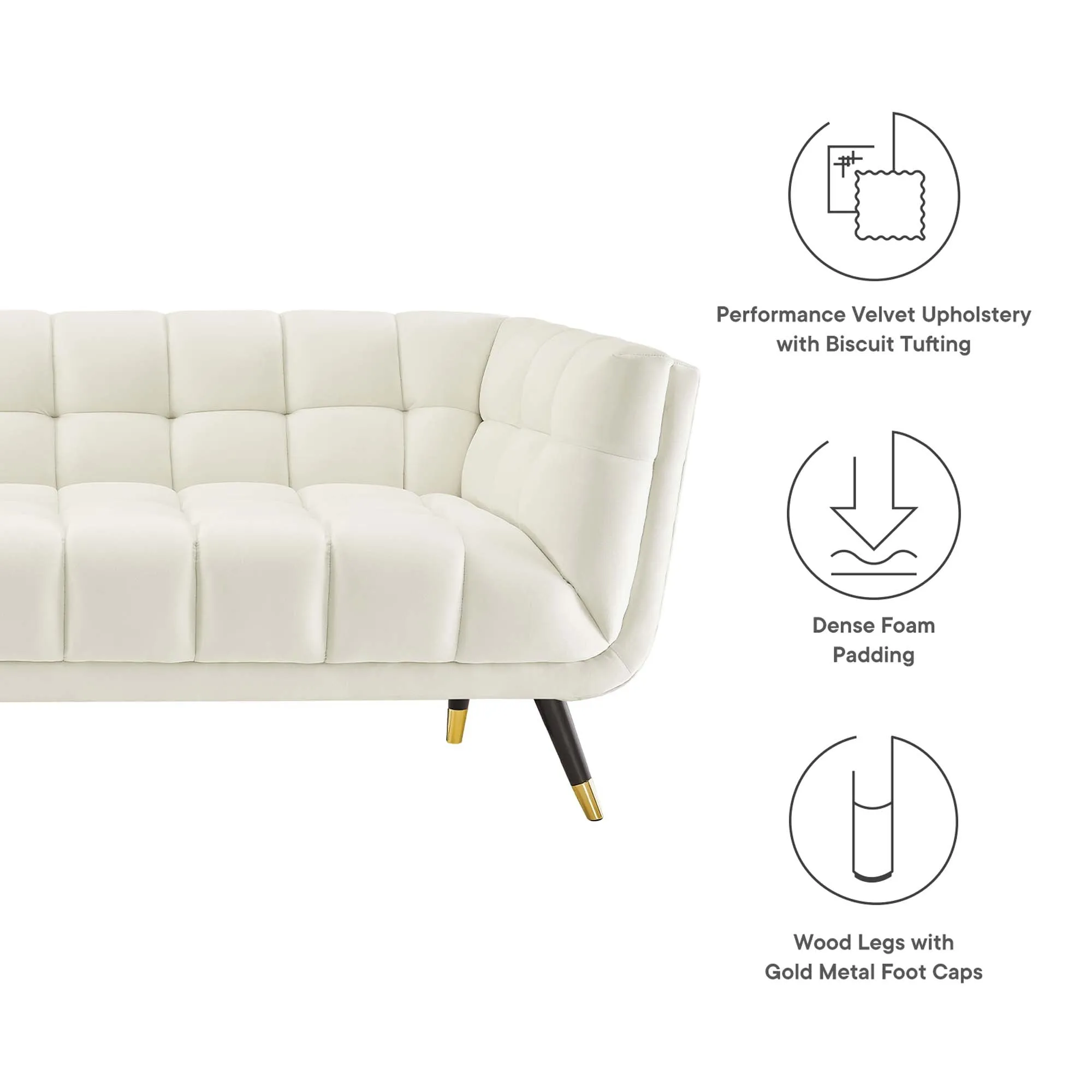 Adept Performance Velvet Sofa by Modway