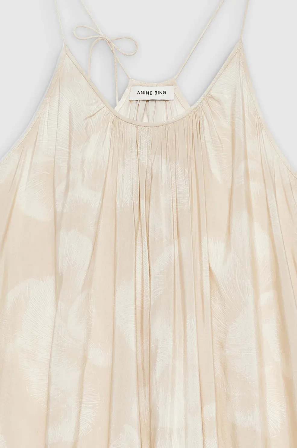 Aida Maxi Dress in Oat Mushroom Print