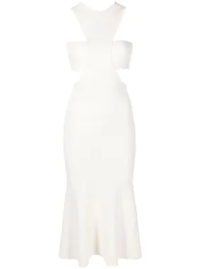 ALEXANDER MCQUEEN Ivory Flared Knit Dress for Women - SS23 Collection
