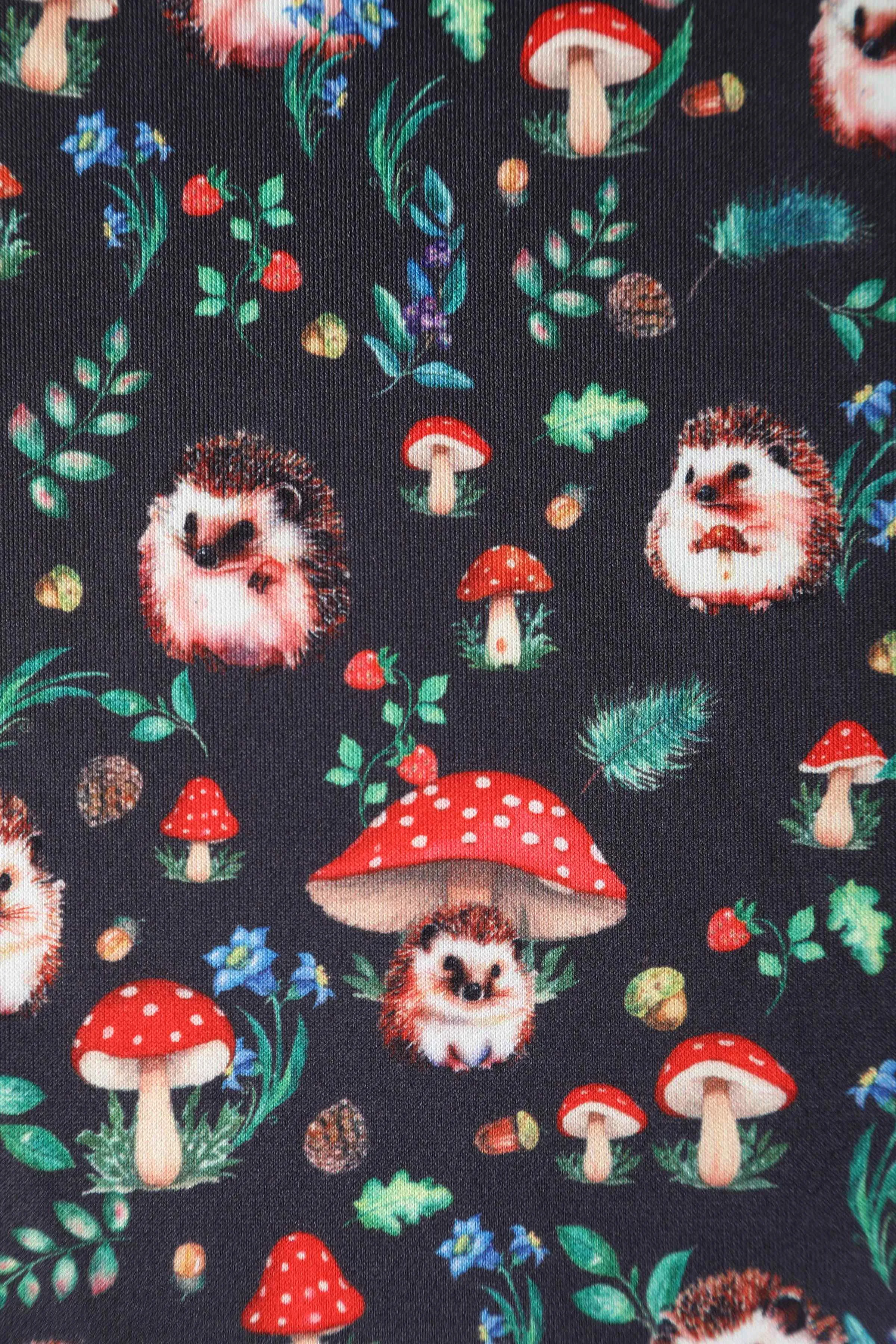 Amanda Hedgehog & Mushroom Flared Dress