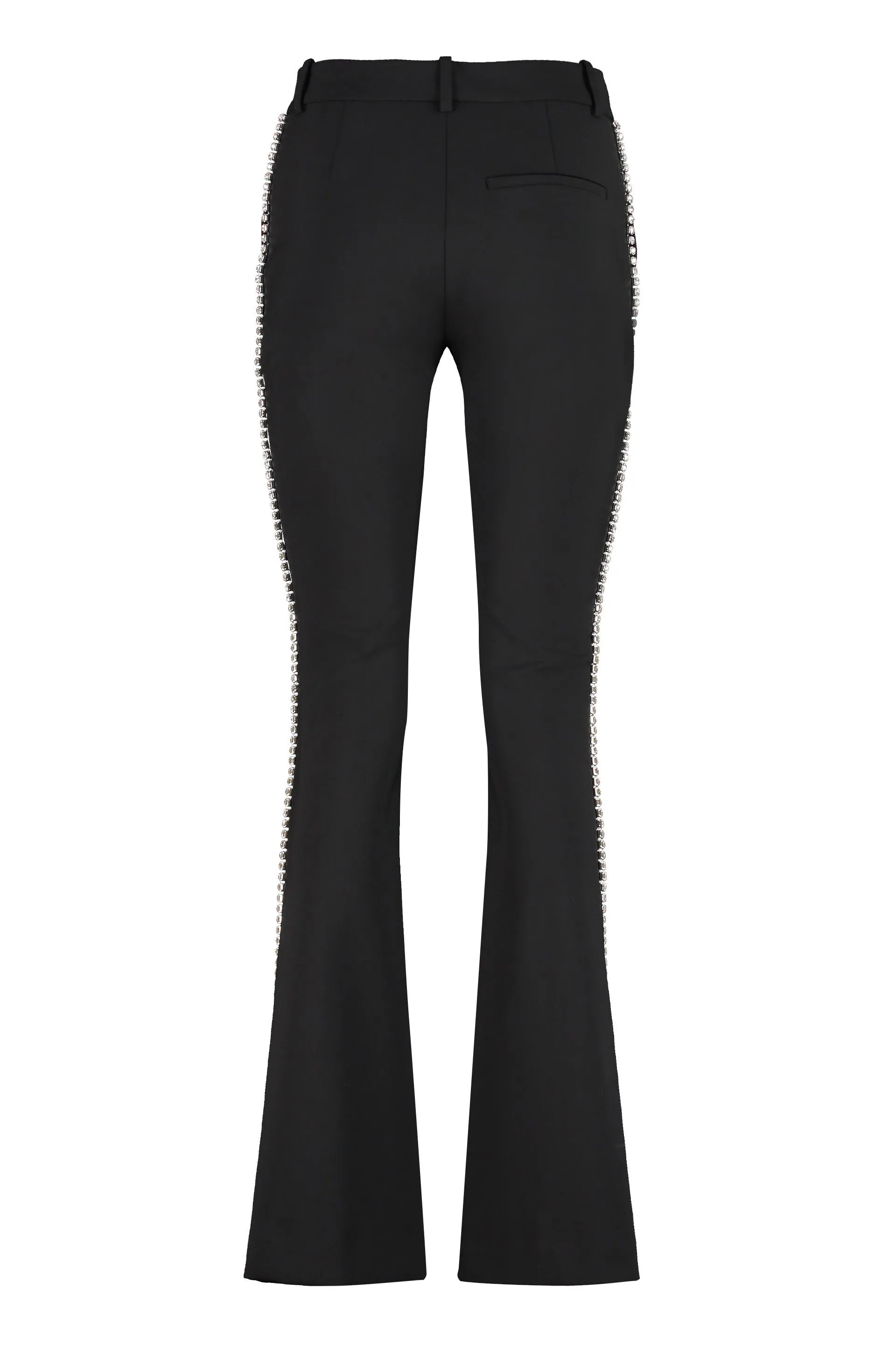 Area Crystal-Trimmed Flared Pants