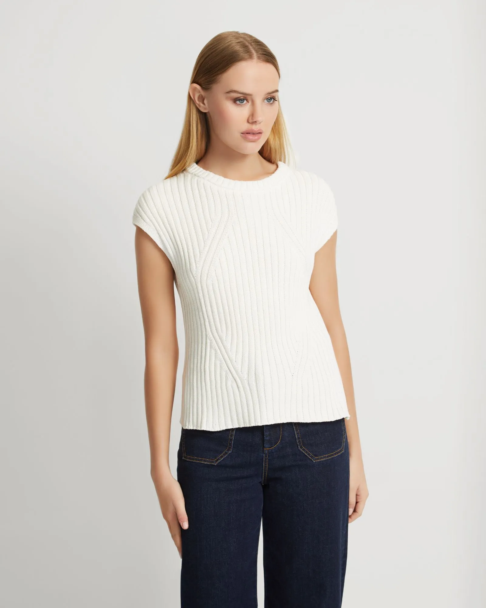 Aria Cotton Knit Vest