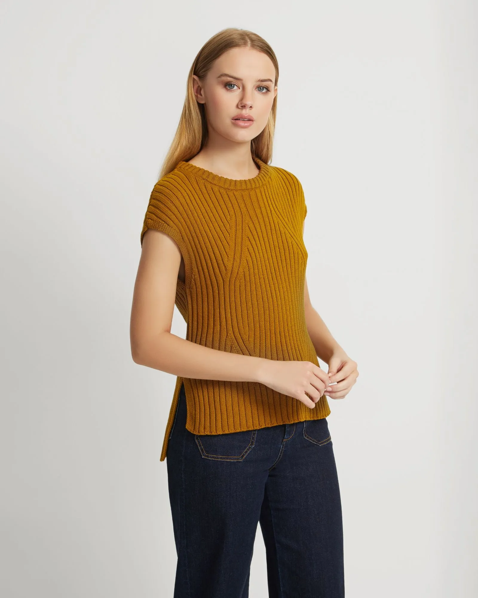 Aria Cotton Knit Vest