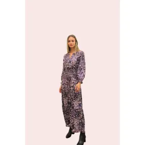 Atelier Purple Mist Long Sleeve Maxi Dress