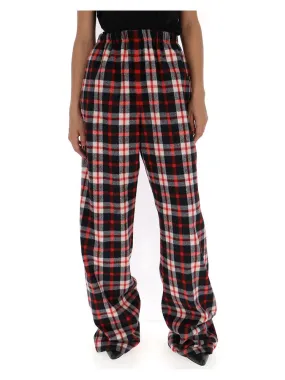 Balenciaga High Waist Check Pants