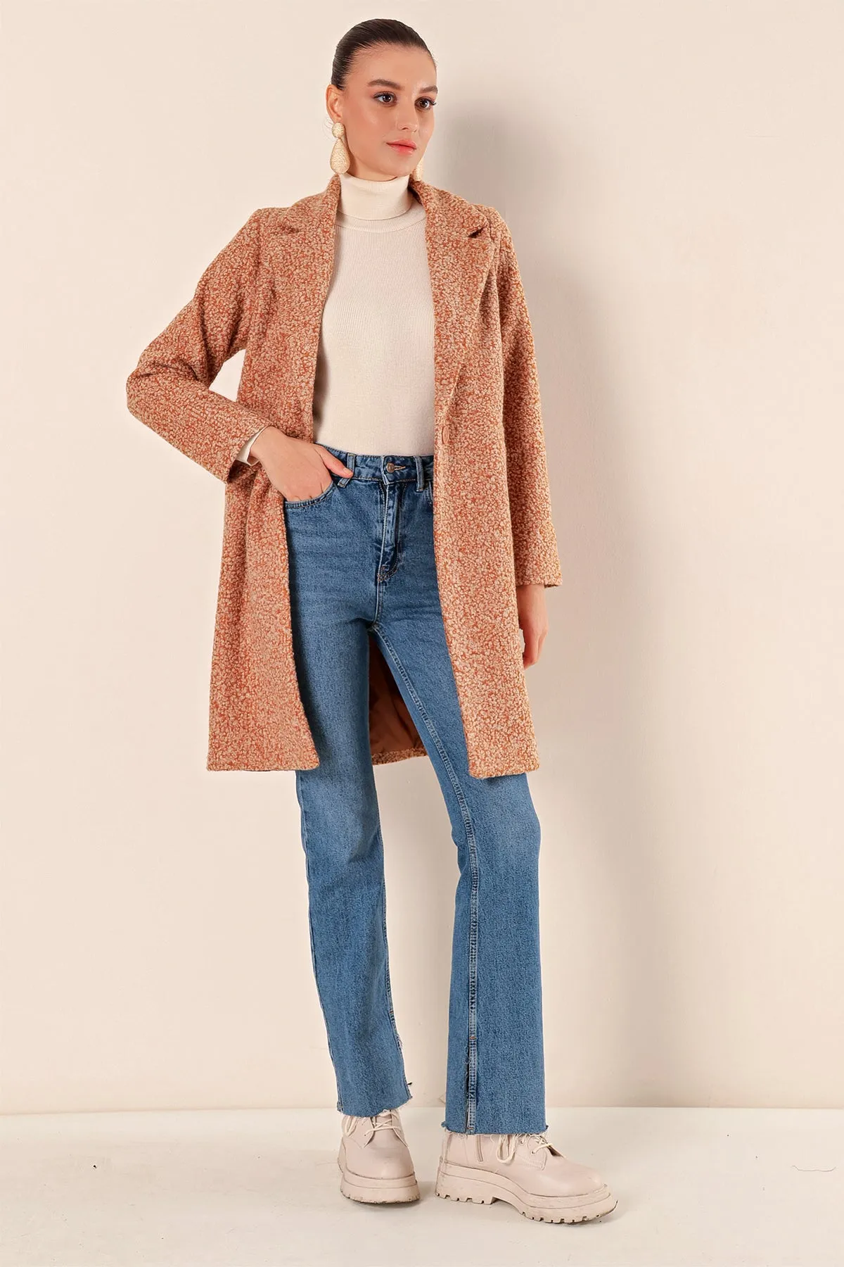 BGD Women Oversized Stamp Coat - M. Brown - Avondale
