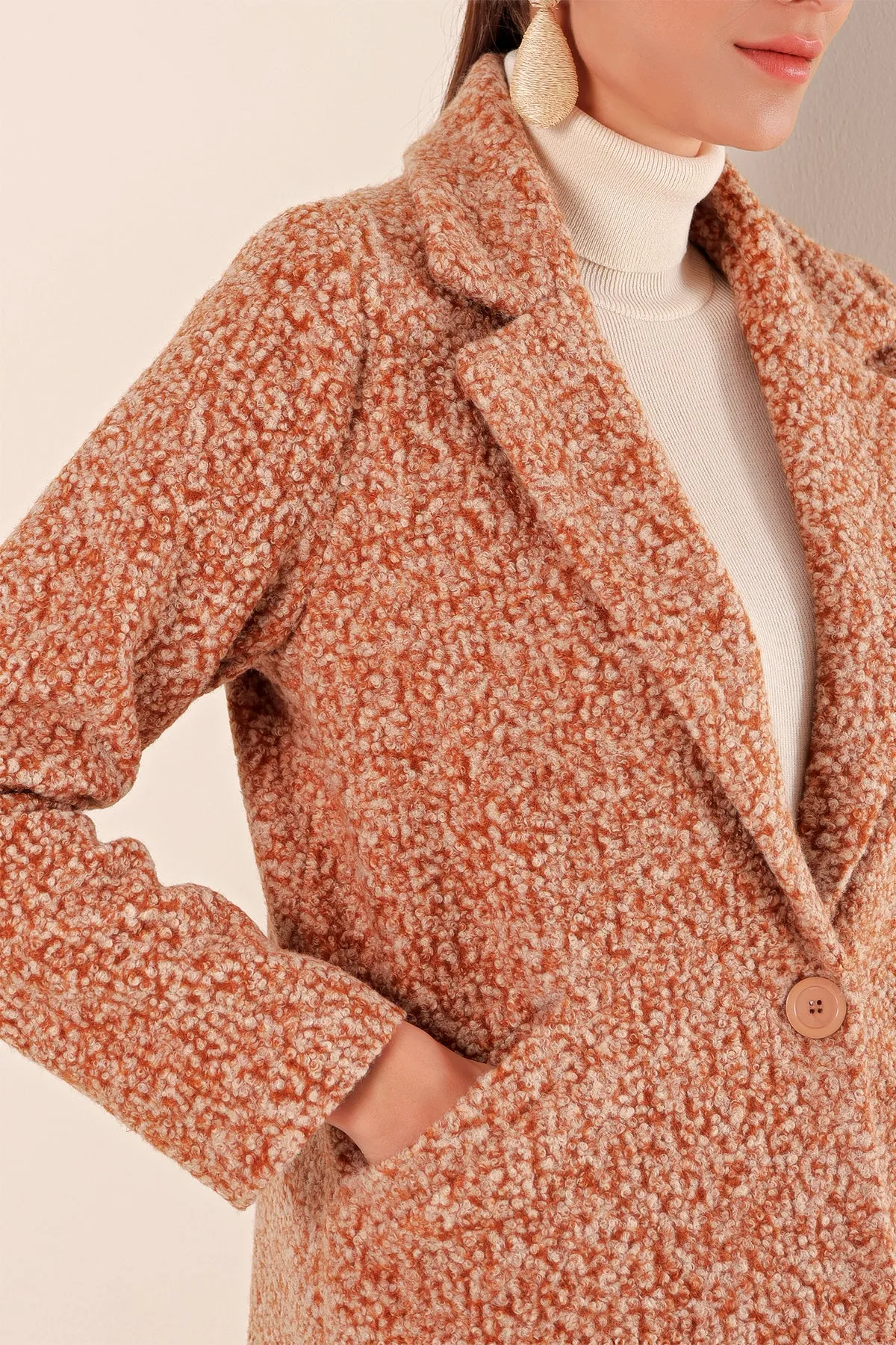 BGD Women Oversized Stamp Coat - M. Brown - Avondale