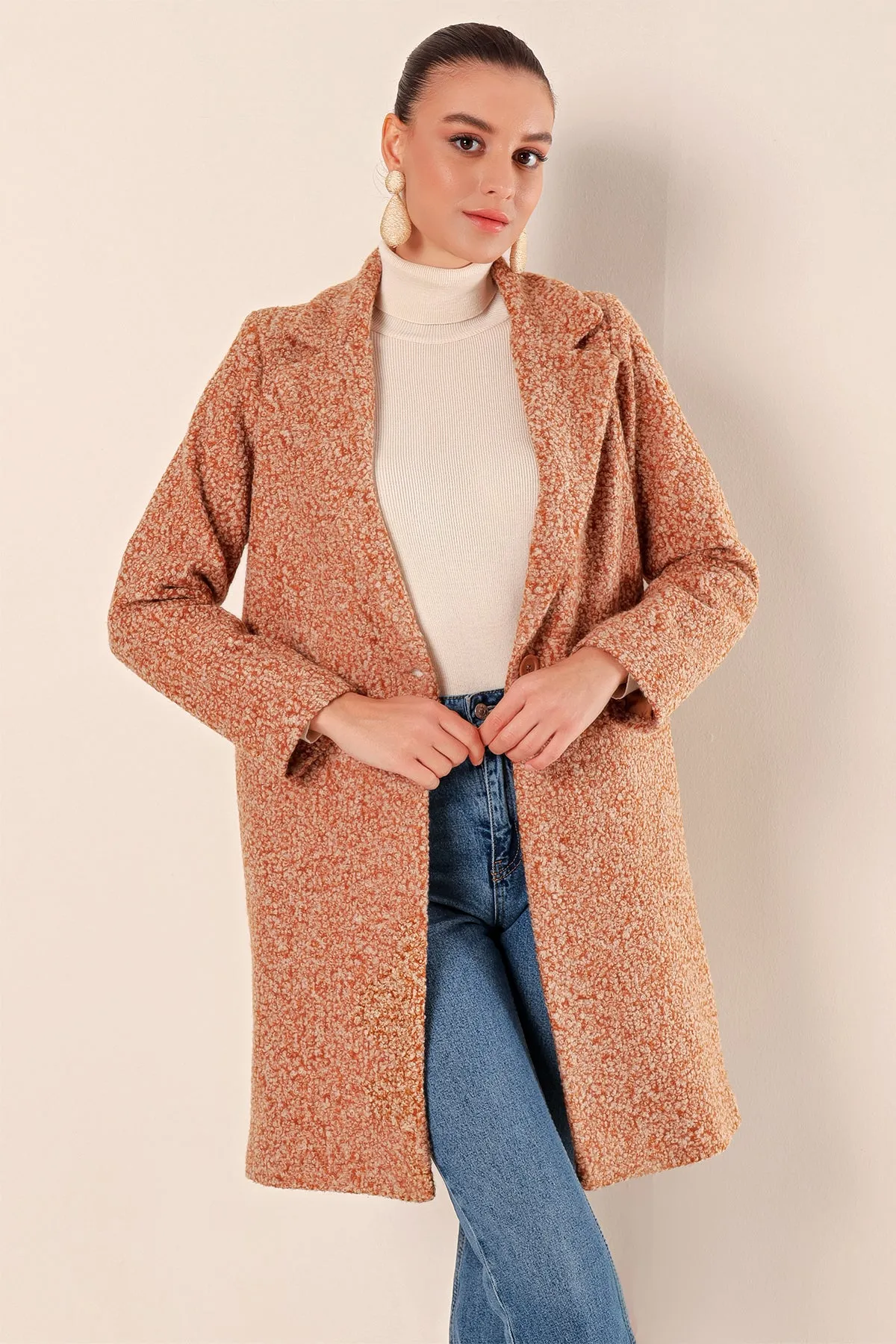BGD Women Oversized Stamp Coat - M. Brown - Avondale