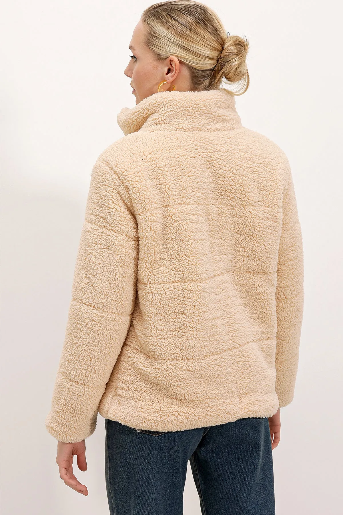 BGD Women Quilted Plush Coat - Cream - Avondale