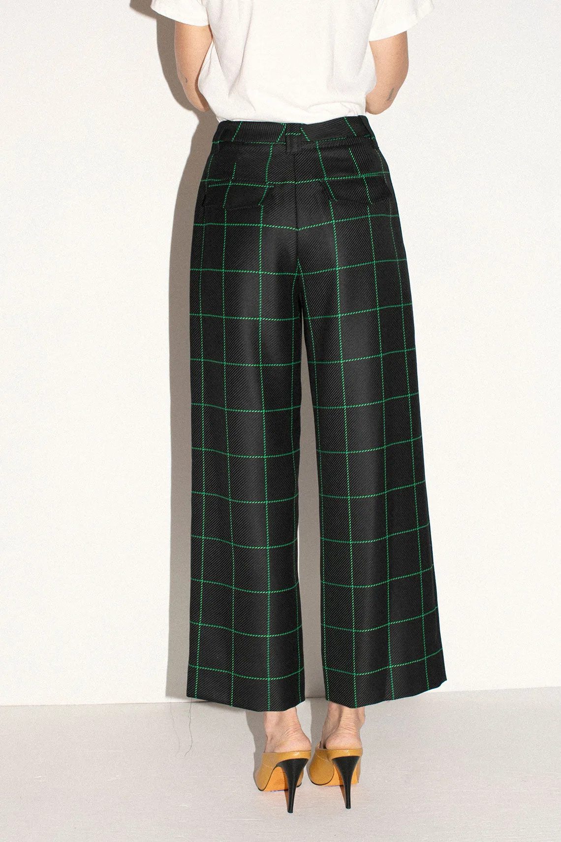 Black & Green Plaid Kent Pant