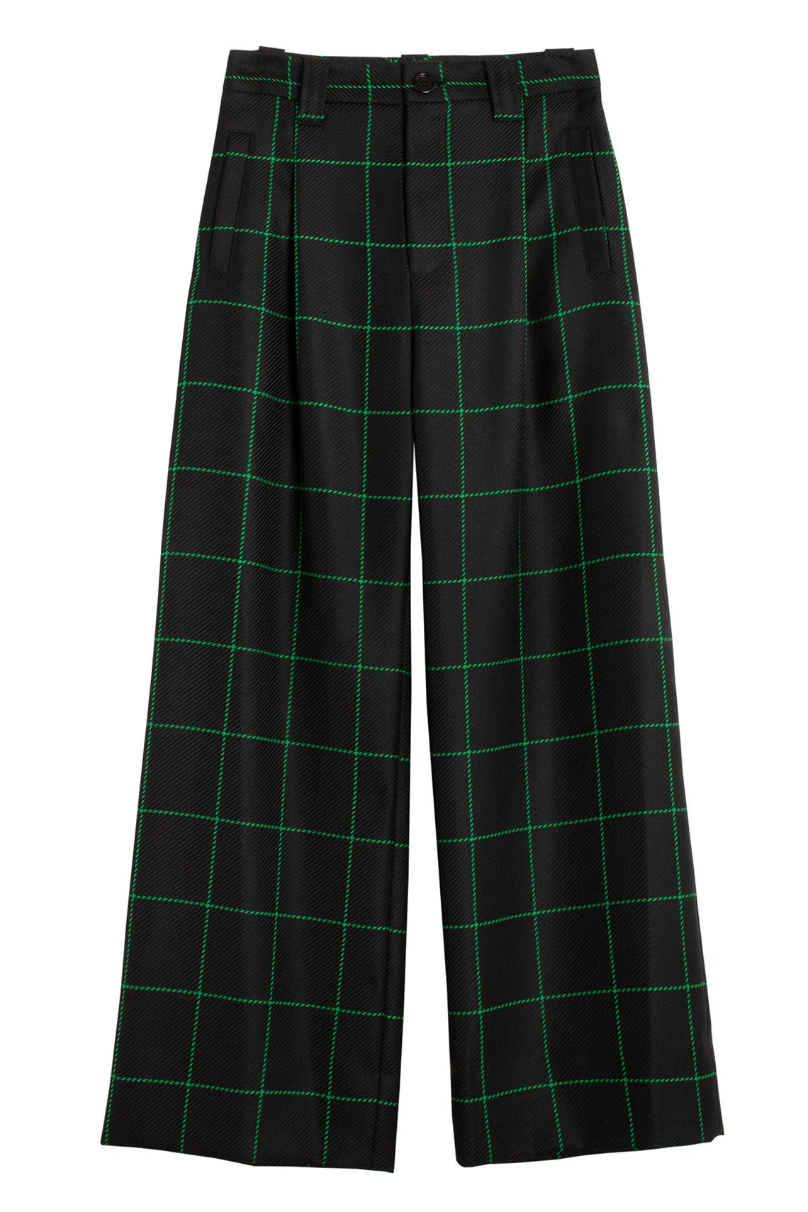Black & Green Plaid Kent Pant