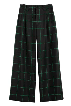 Black & Green Plaid Kent Pant