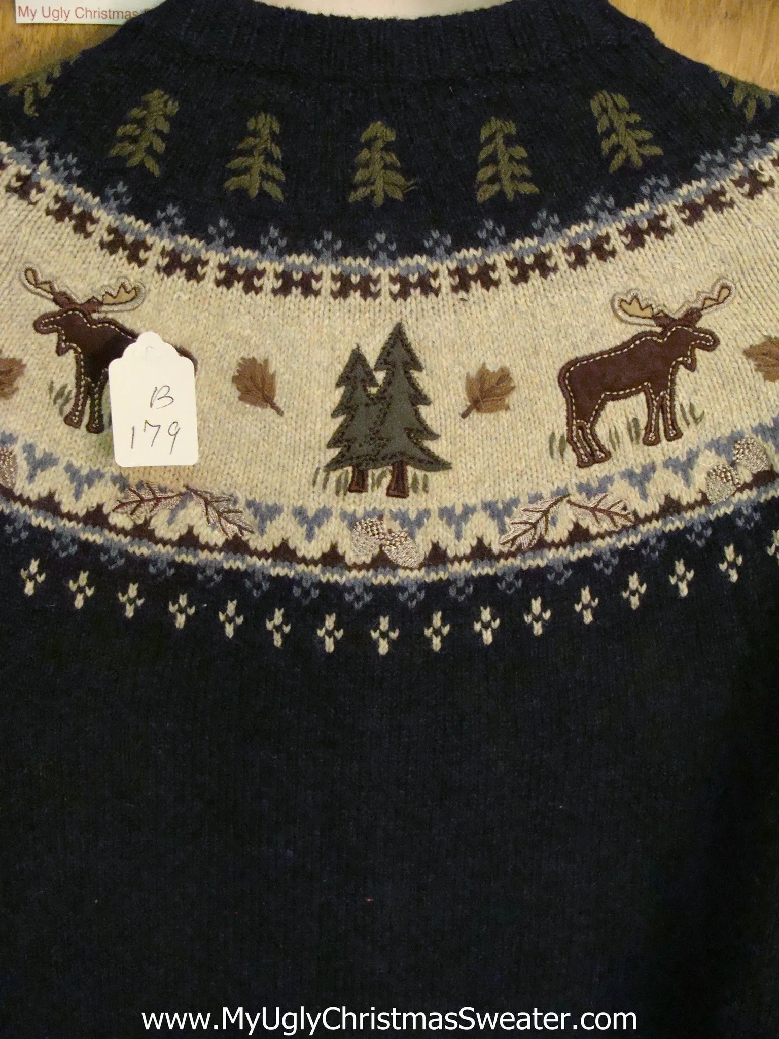 Blue Nordic Themed Hottie Guy Ugly Christmas Sweater