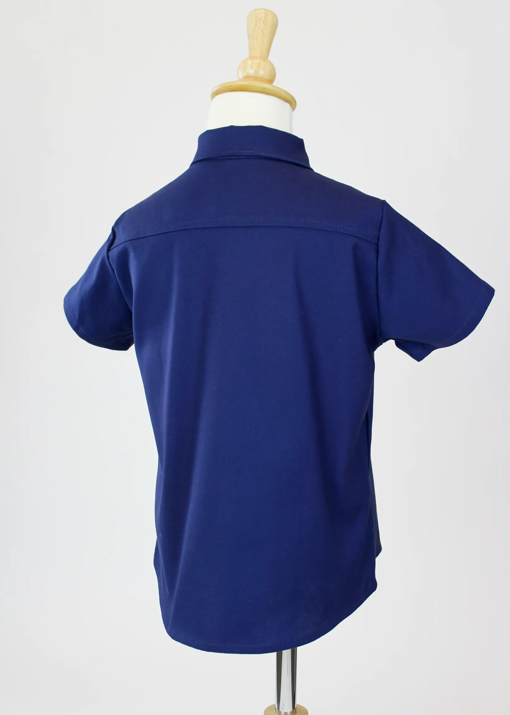 Boy's Embroidered Luchador Navy Blue Top #LBET-LLB