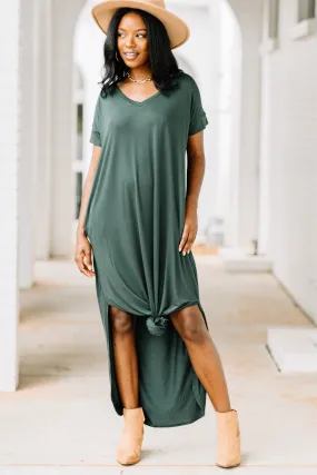 Bring You Home Hunter Green Maxi Dress