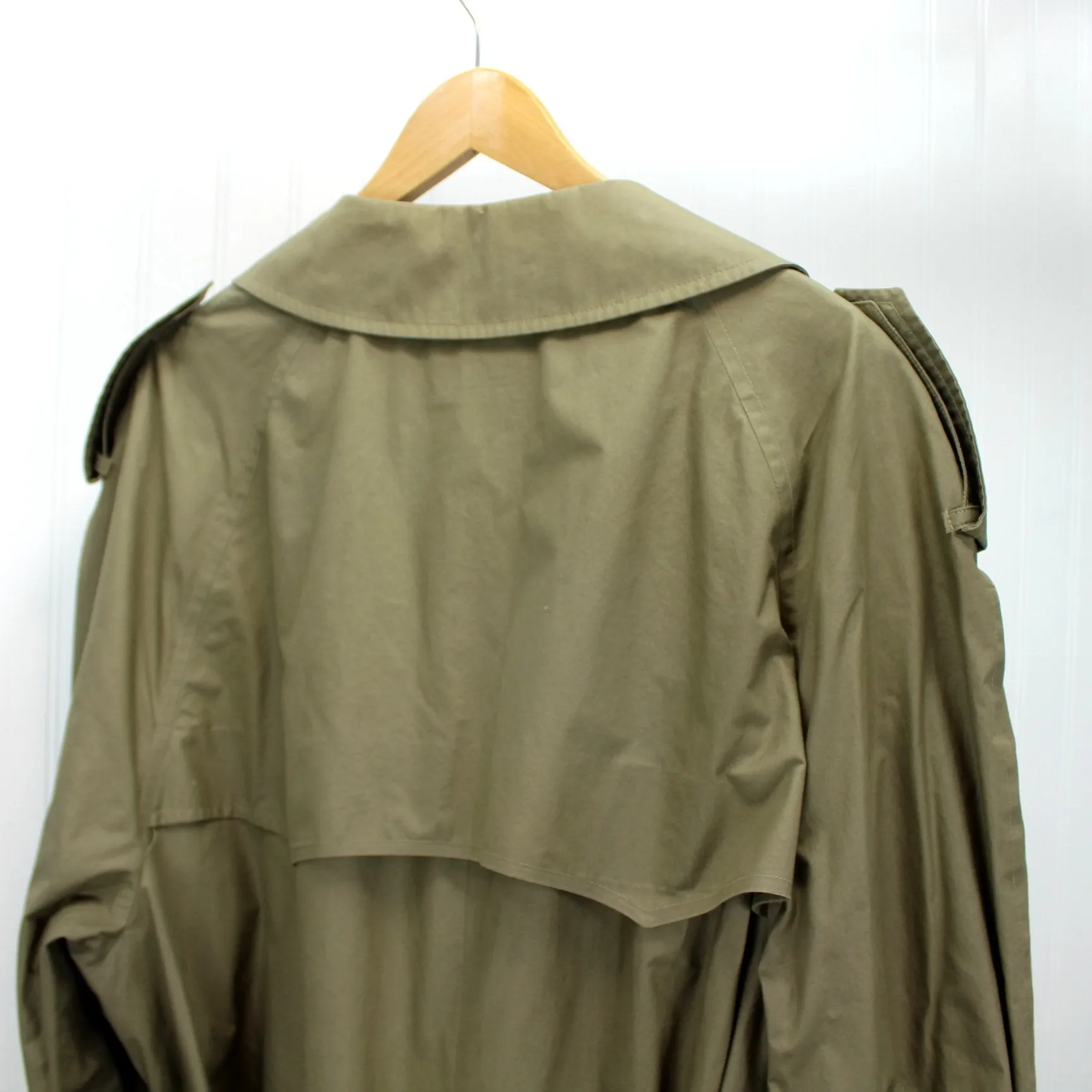 Brooks Bros Vtg Mens Unlined Rain Trench Coat USA 46R Nice Condition