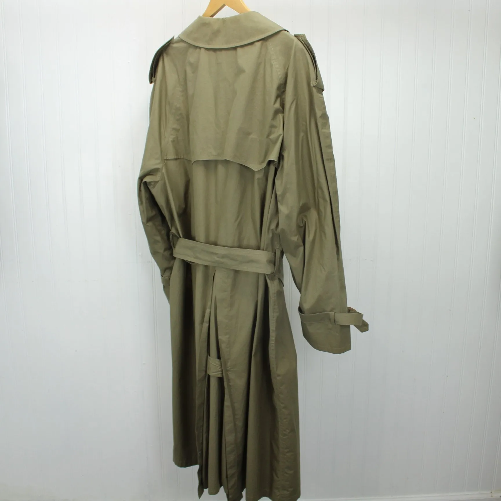 Brooks Bros Vtg Mens Unlined Rain Trench Coat USA 46R Nice Condition