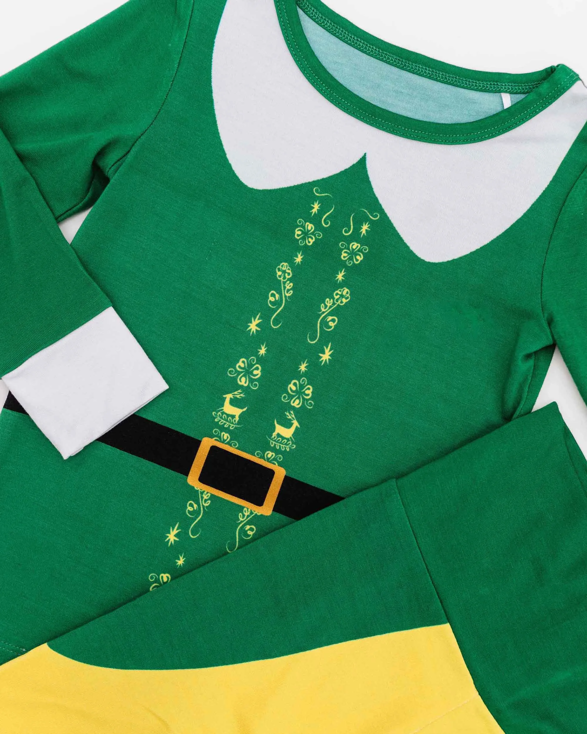 Buddy The Elf™ Costume Two-Piece Fold Over Waistband Pajama Set