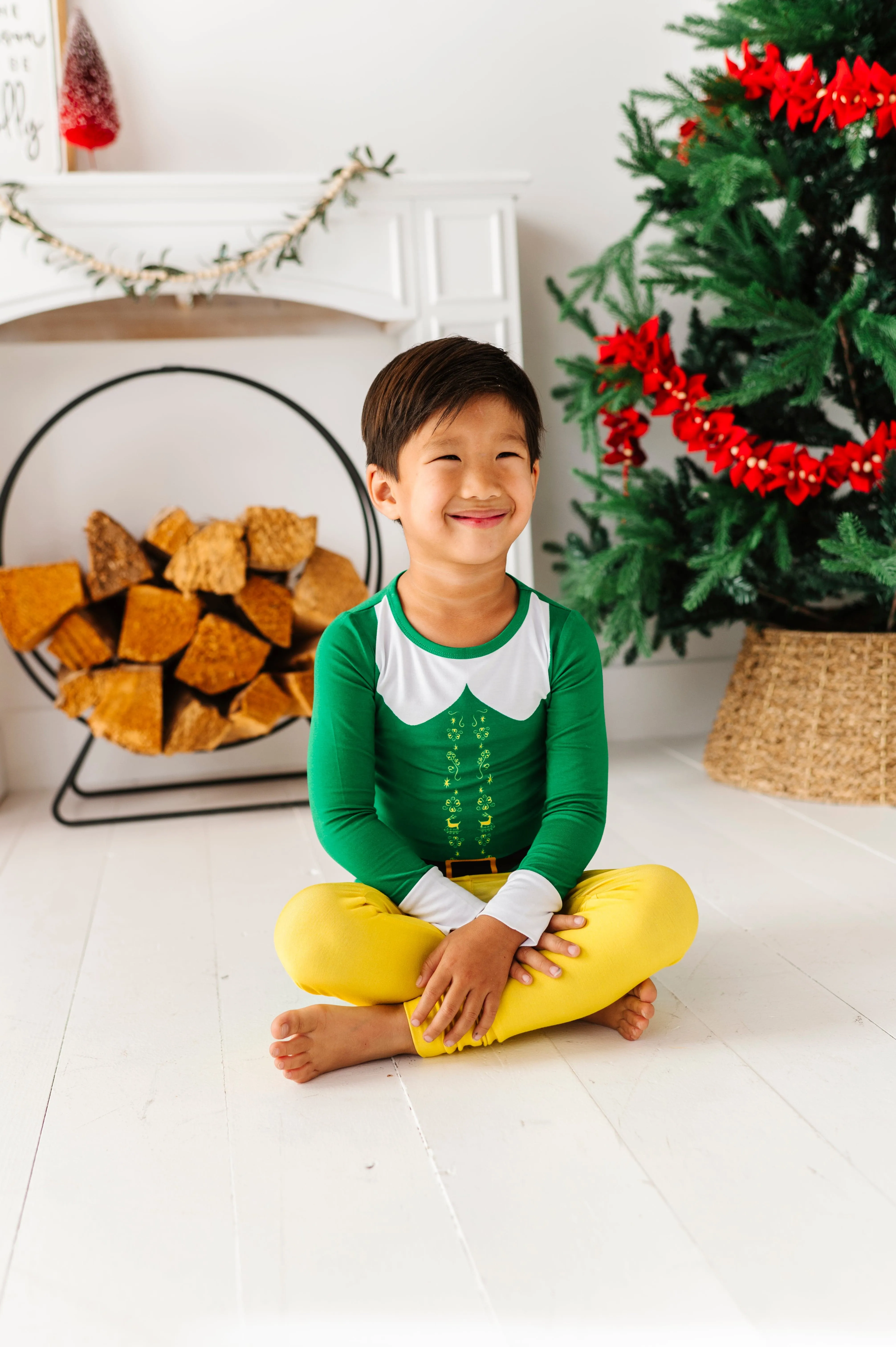 Buddy The Elf™ Costume Two-Piece Fold Over Waistband Pajama Set