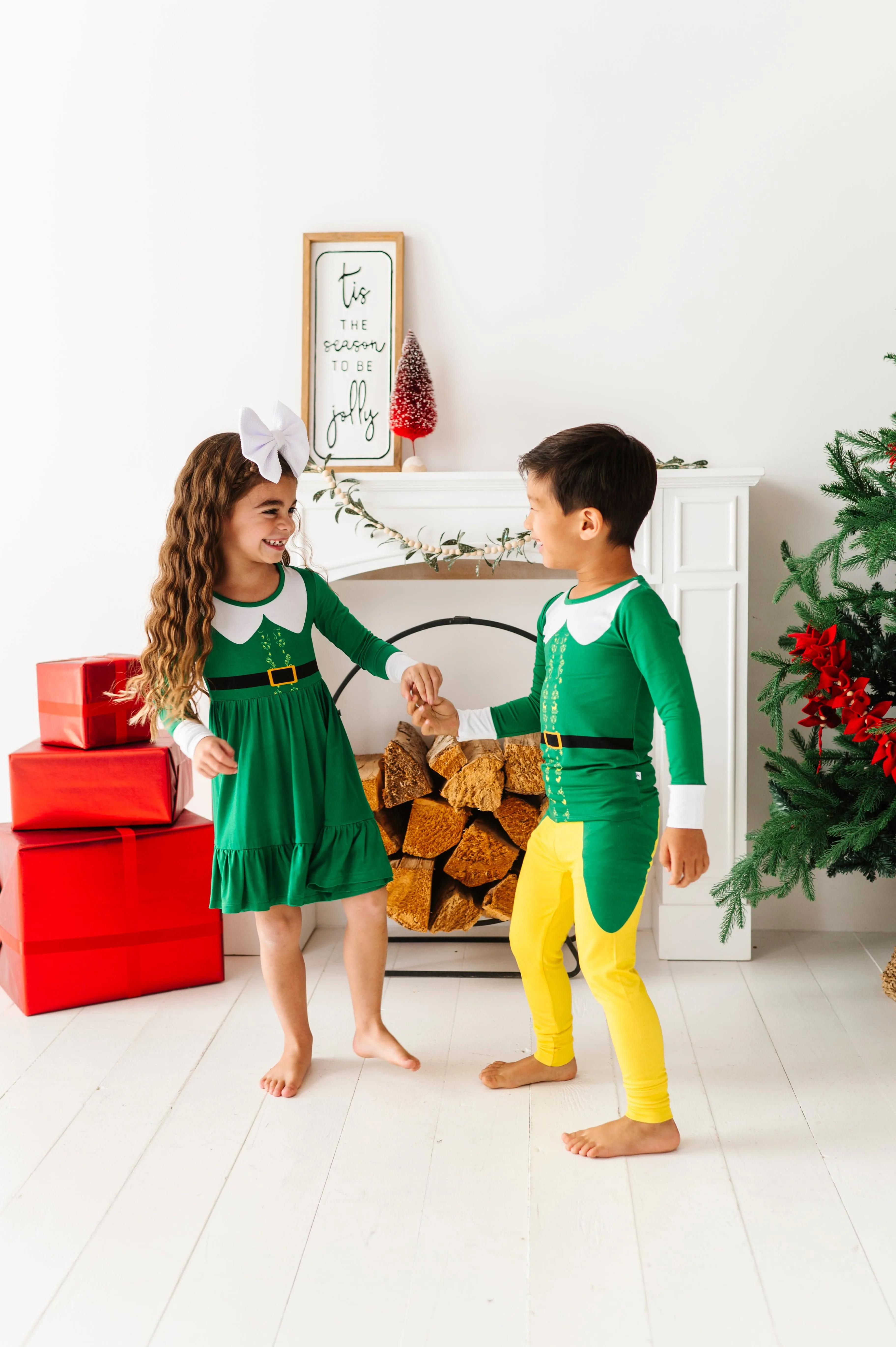 Buddy The Elf™ Costume Two-Piece Fold Over Waistband Pajama Set