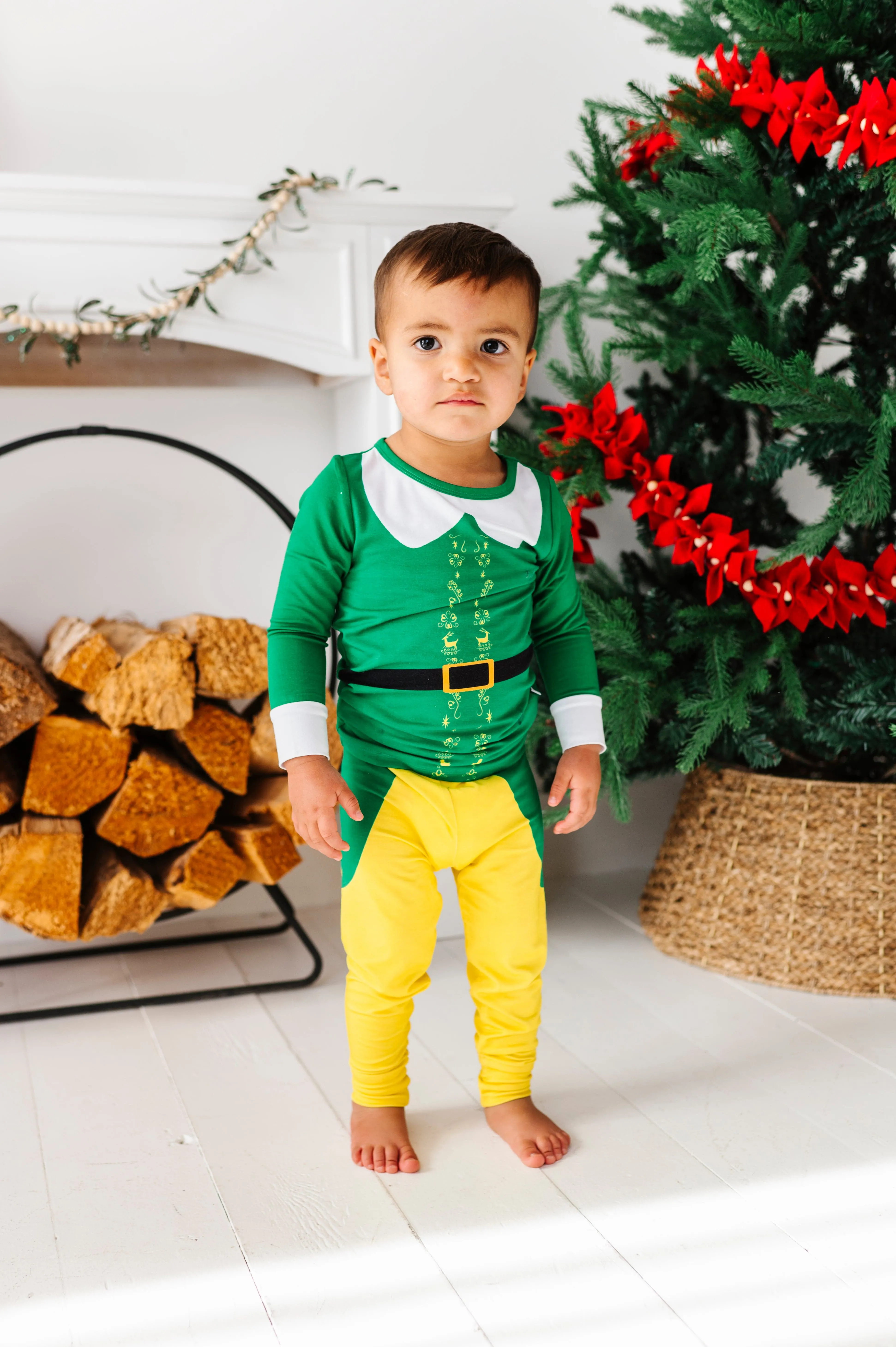 Buddy The Elf™ Costume Two-Piece Fold Over Waistband Pajama Set
