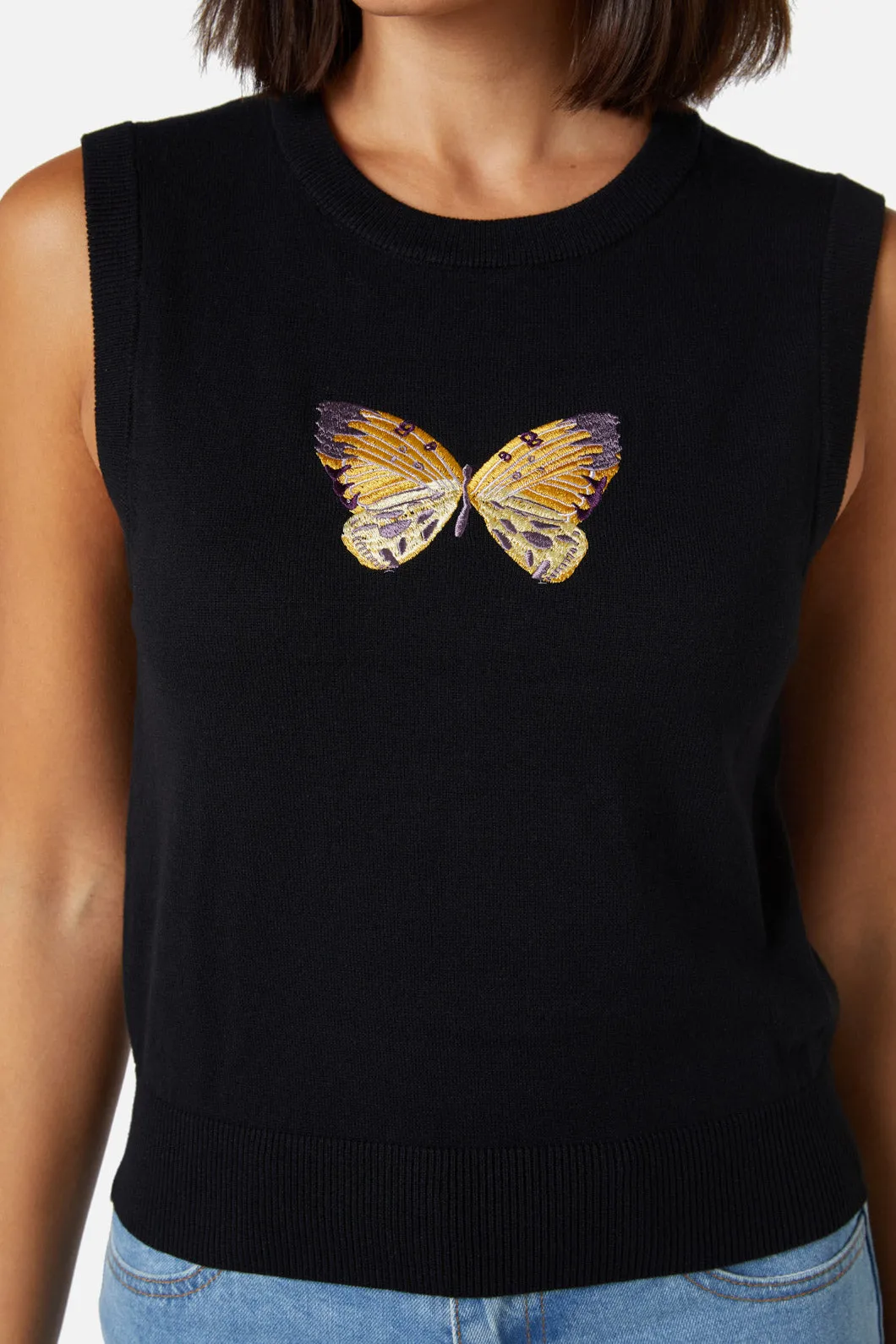 Butterfly Emb Vest