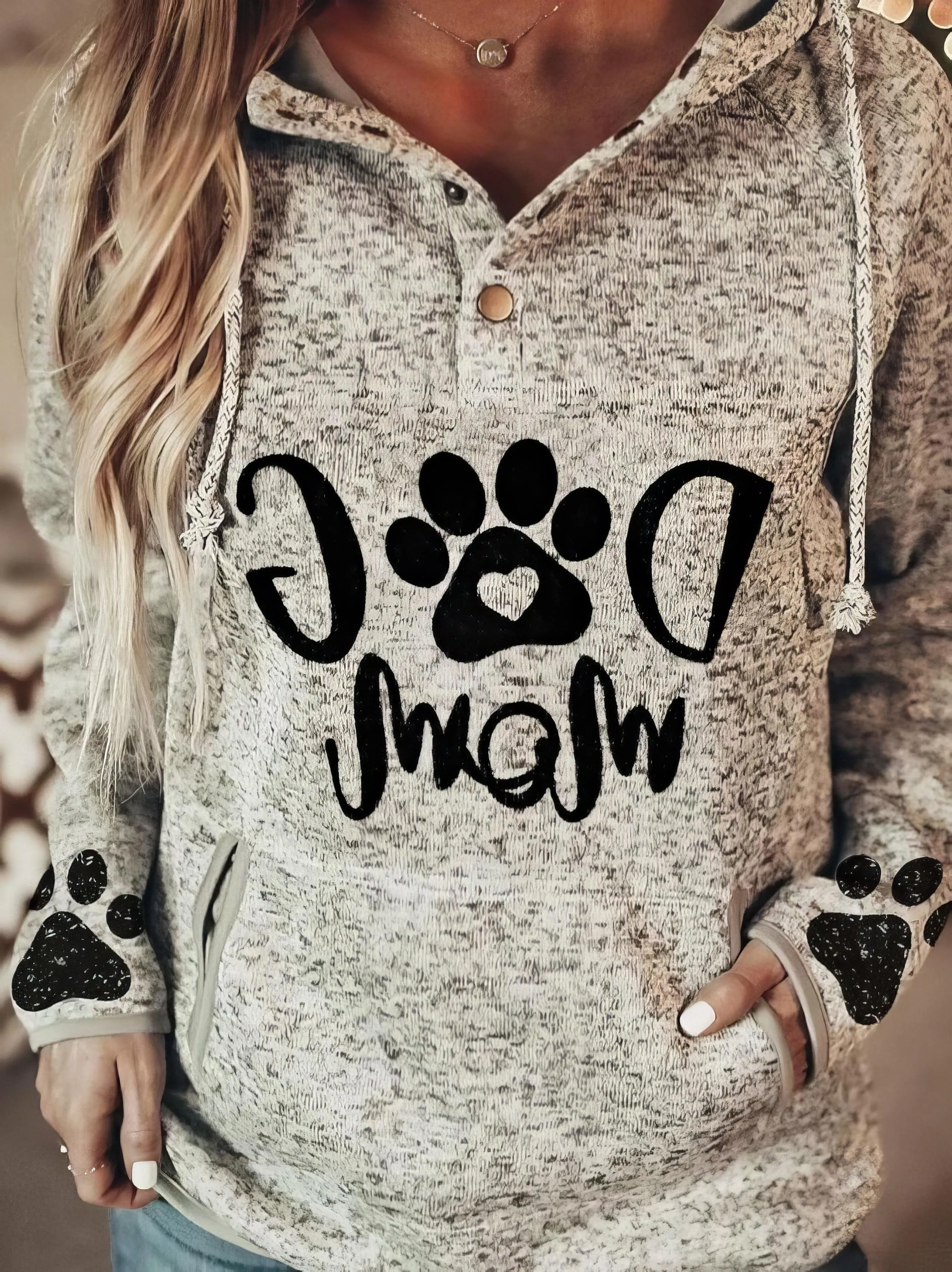 Button-Down Sweatshirt