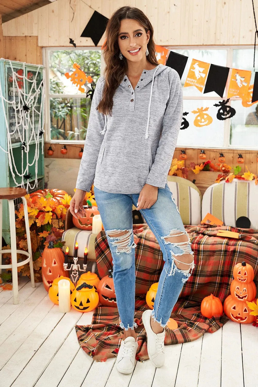 Button-Down Sweatshirt