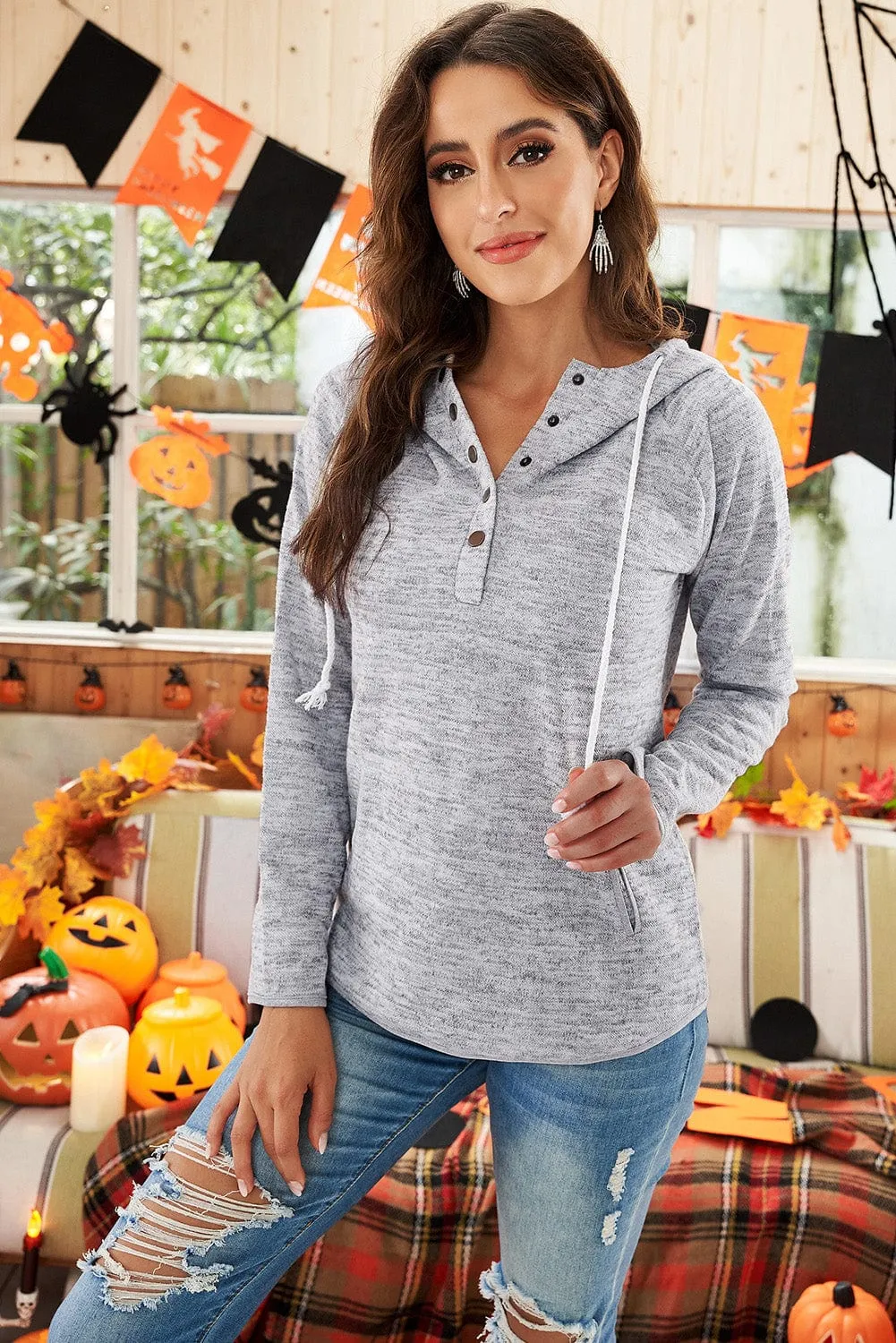 Button-Down Sweatshirt