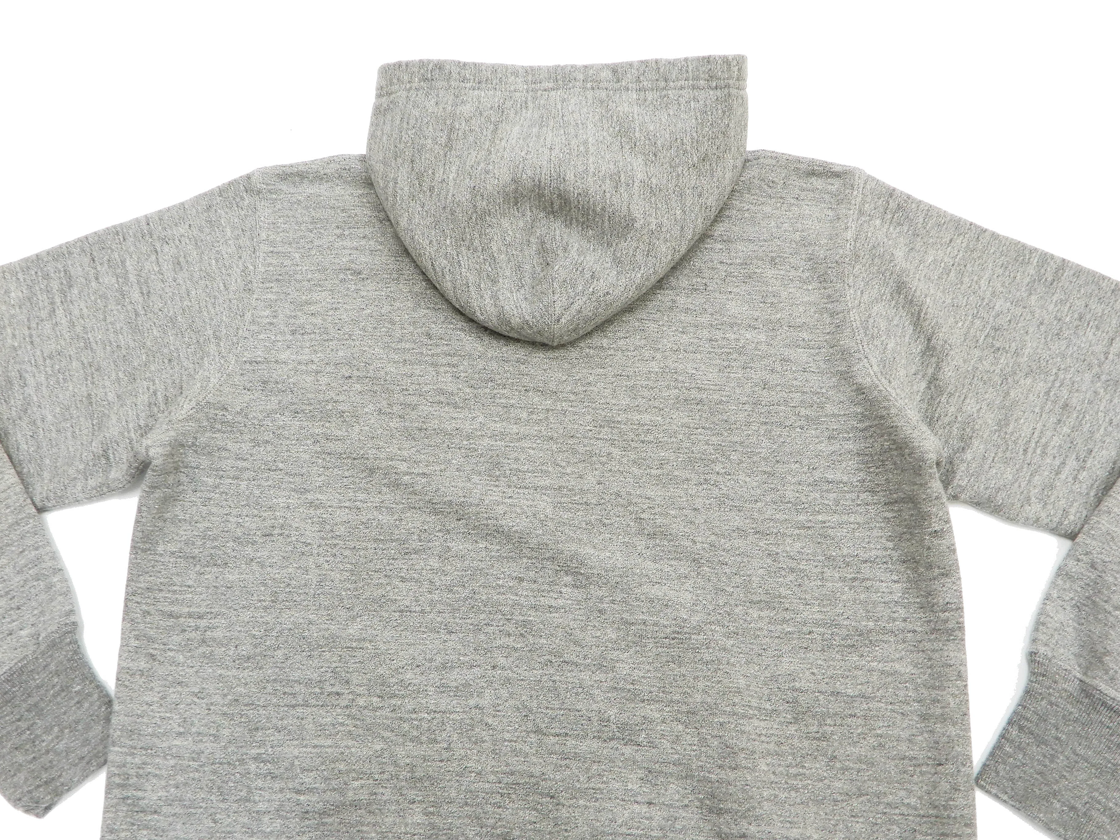 Buzz Rickson Plain Pullover Hoodie Men's Loop-wheeled Vintage Style Hooded Sweatshirt BR68914 113-Heather-Gray