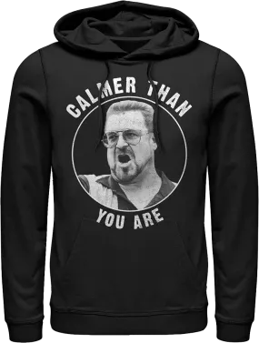 Calmer Than You Are Big Lebowski Premium Pullover Hoodie