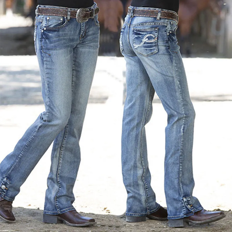Casual Ladies Denim Trousers Slim Pants Woman Jeans Classic Fit Jeans