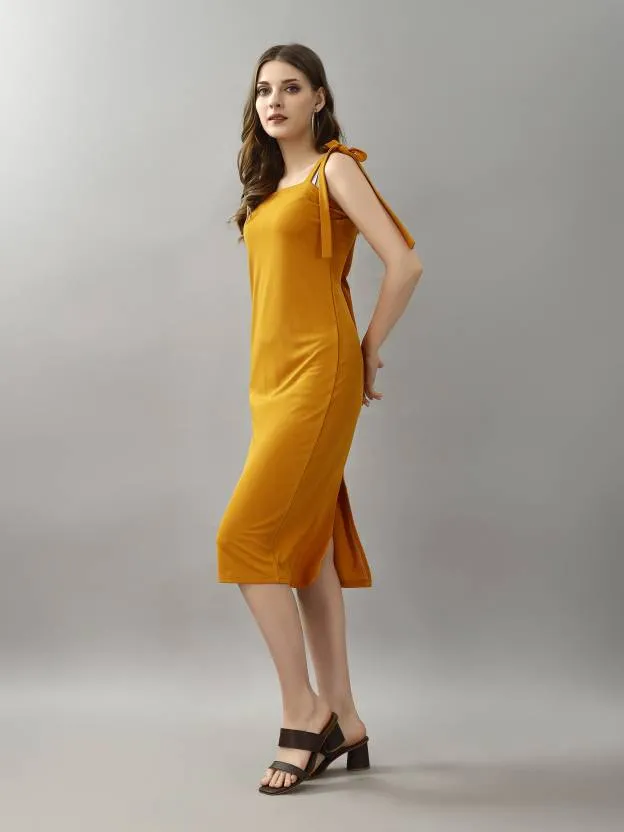 Chic Yellow Elegance Bodycon Dress