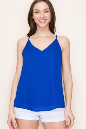 Chiffon Cami V-Neck Tank Top