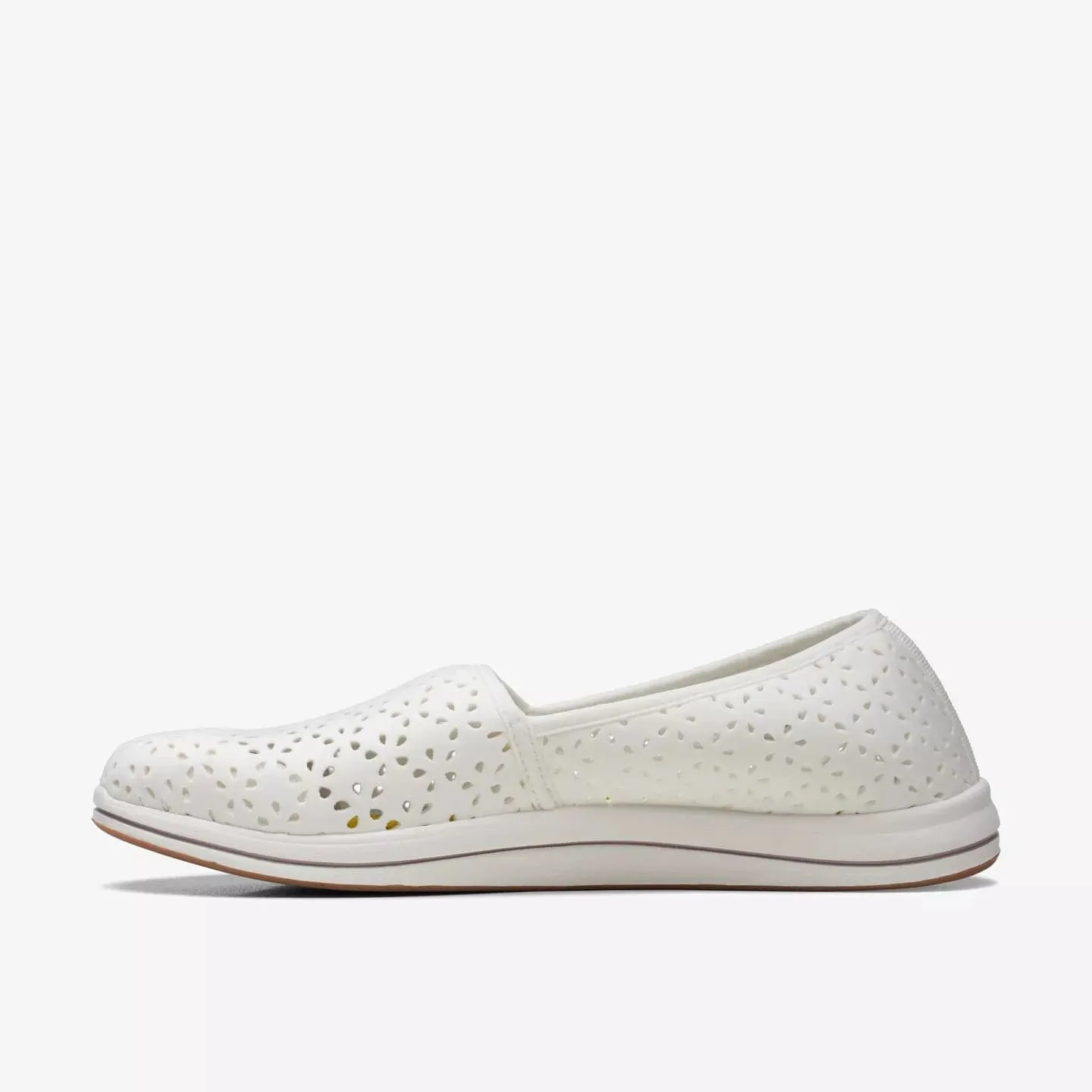 Clarks Women's Breeze Emily Slip Ons- White