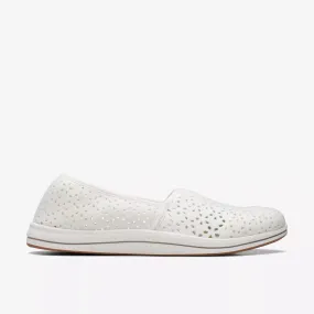 Clarks Women's Breeze Emily Slip Ons- White