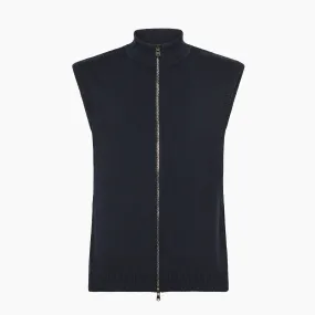 Claude knitted vest in extrafine wool