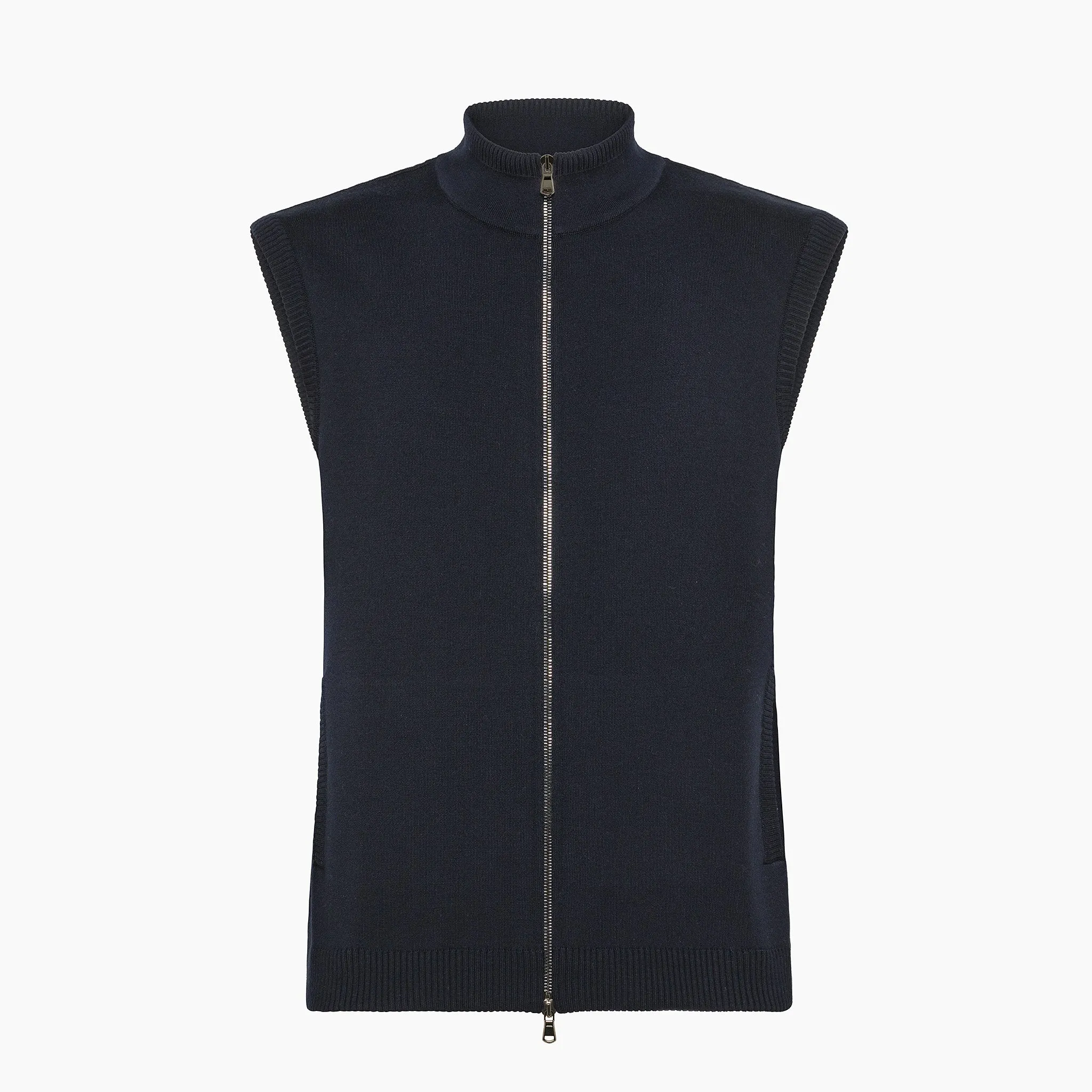 Claude knitted vest in extrafine wool