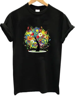Colorful Flower Tree T-shirt