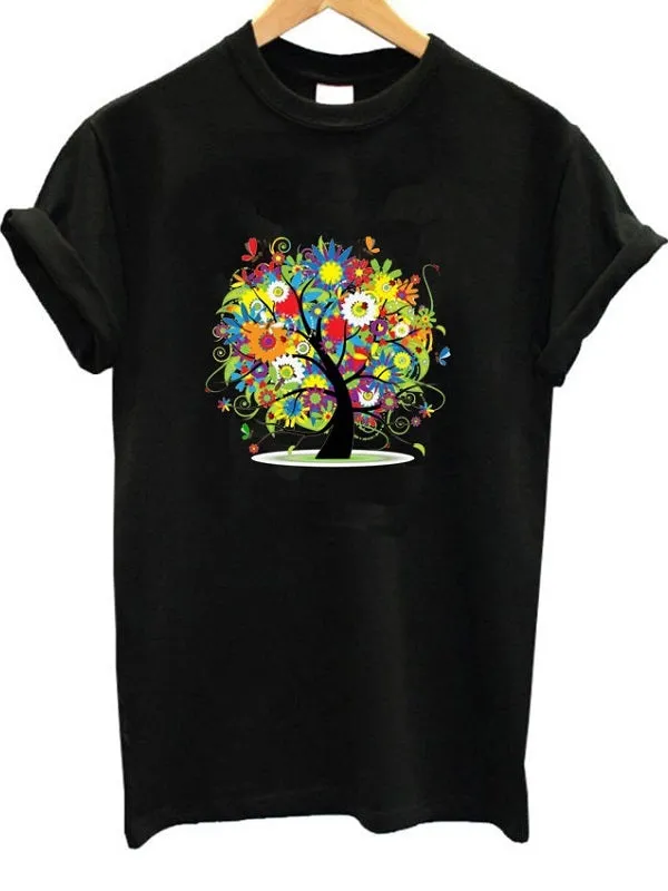 Colorful Flower Tree T-shirt