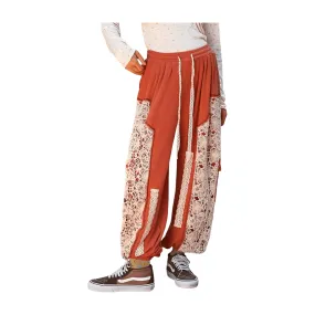 Crochet Mix Solid Pattern Thermal Bottom - Burnt Sienna
