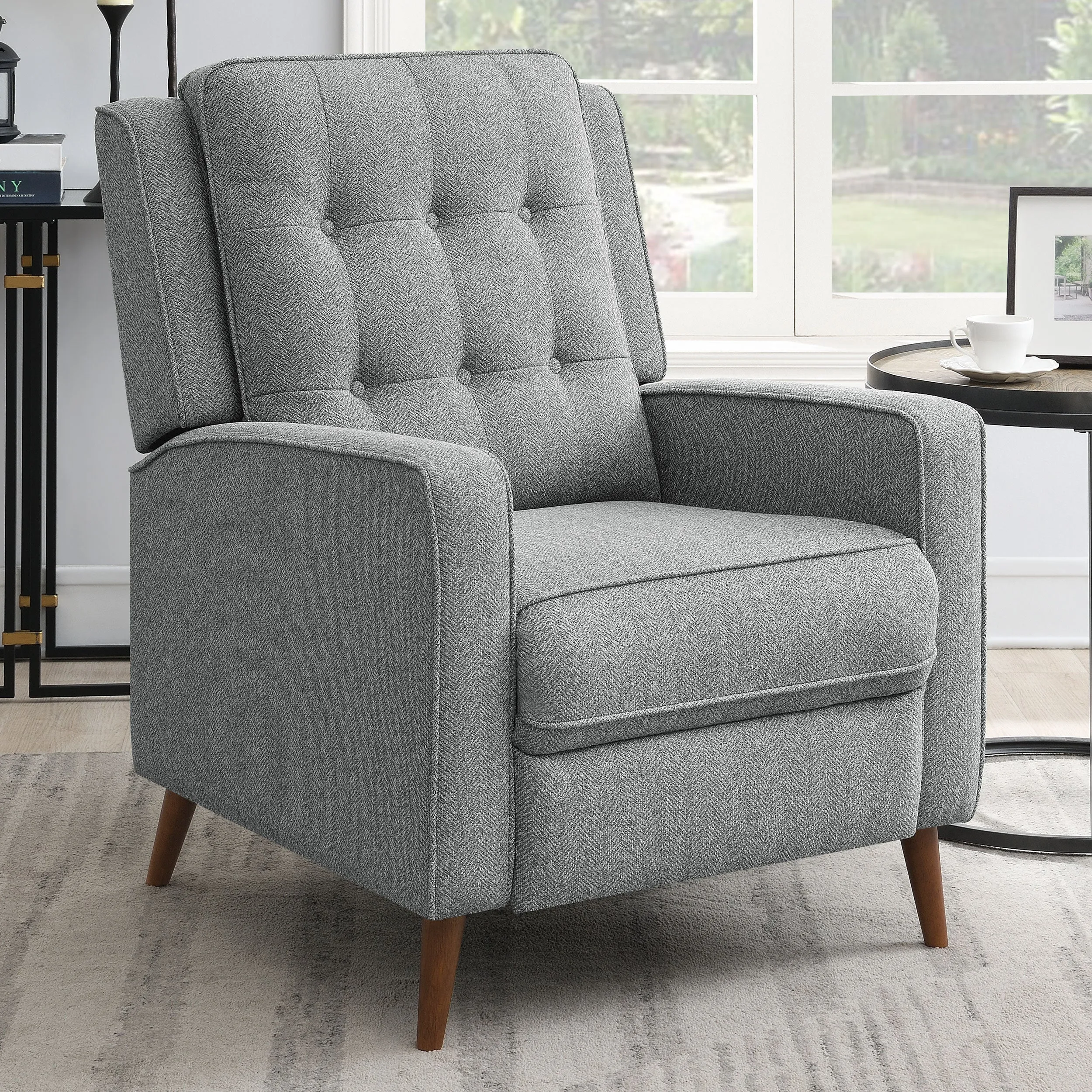 Davidson Upholstered Tufted Push Back Recliner