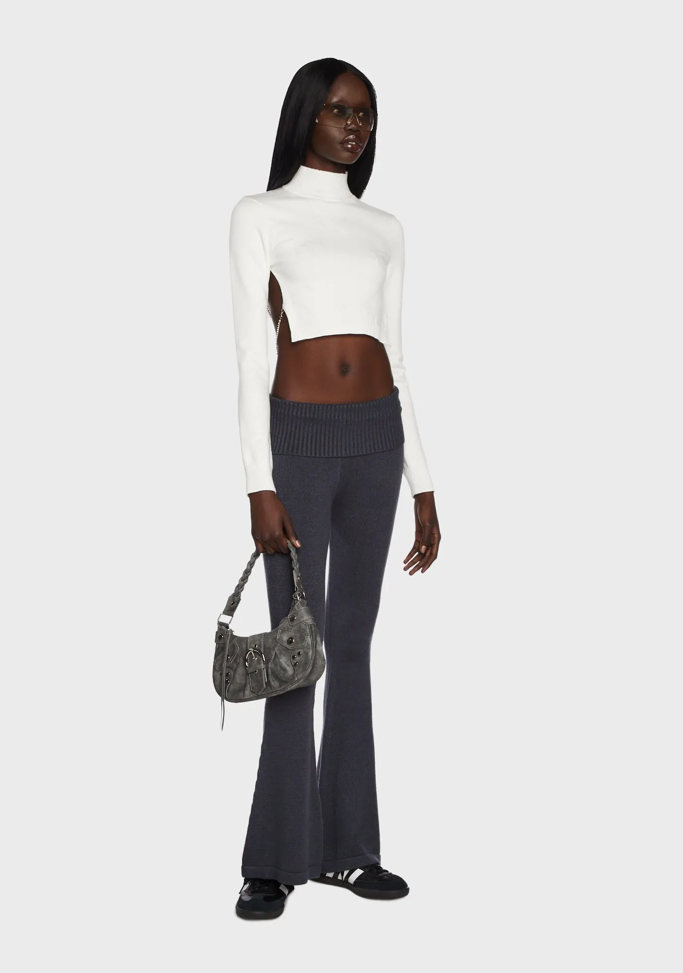 Desiree Knitted Fold Over Pants