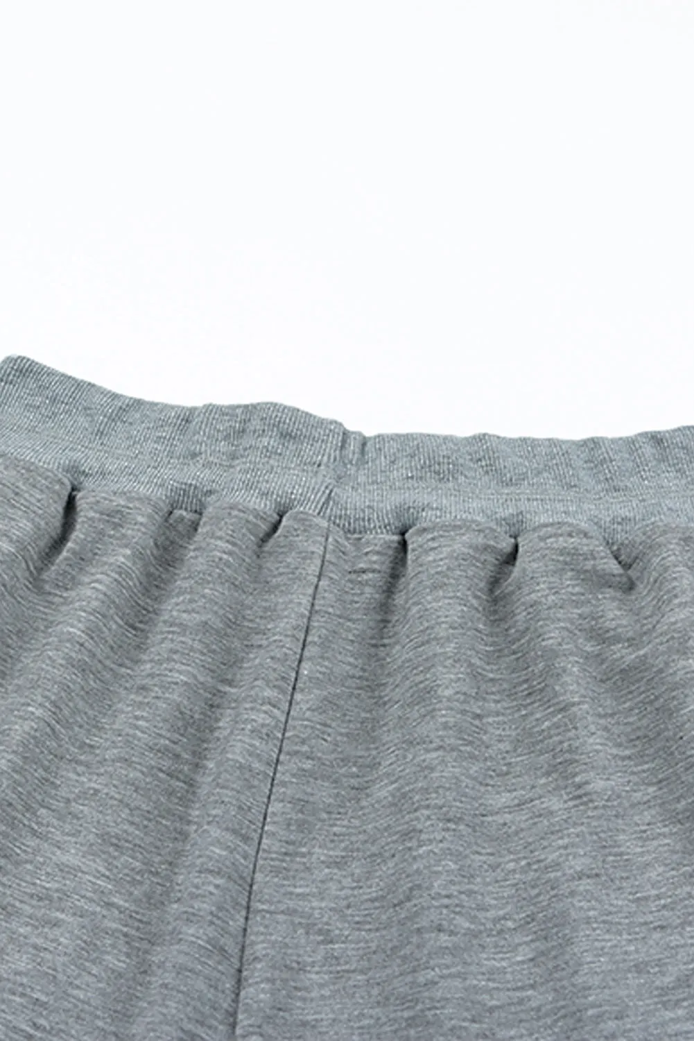 Drawstring High Waist Straight Leg Pants