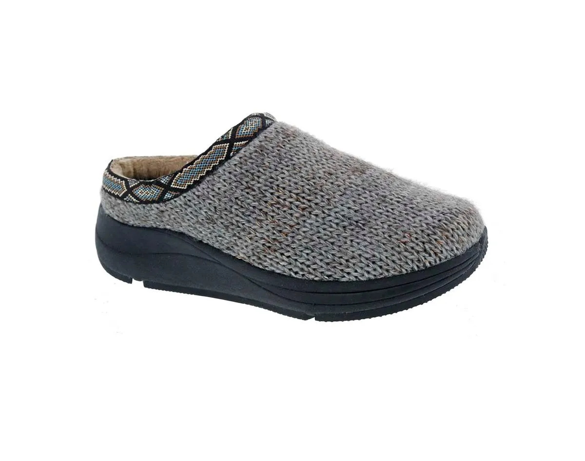Drew Unwind Women Slippers In Grey Woven