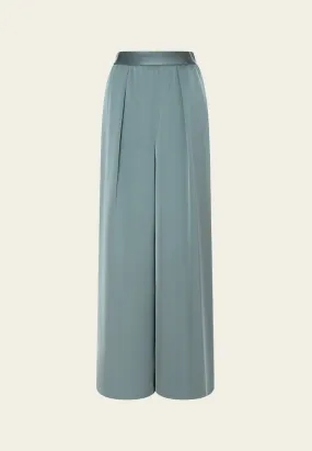 Elasticated-Waistband Straight-Leg Trousers