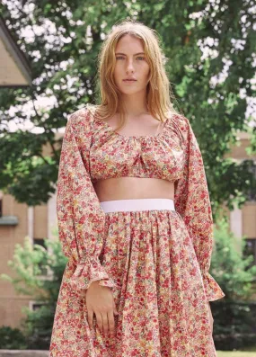 Eliza Faulkner Floral Crop Top - XS